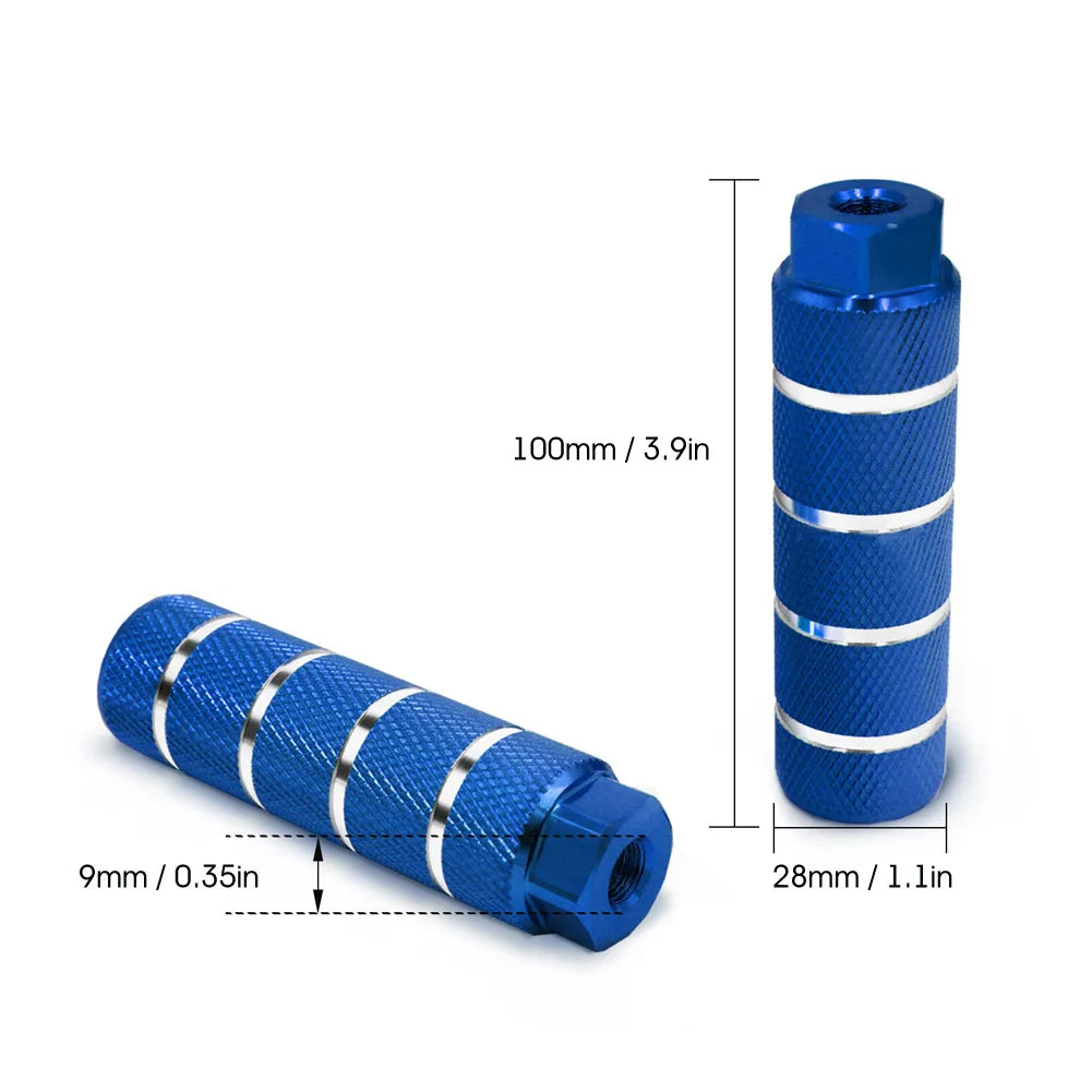 2x Alloy Bicycle Axle Pedal Stunt Pegs