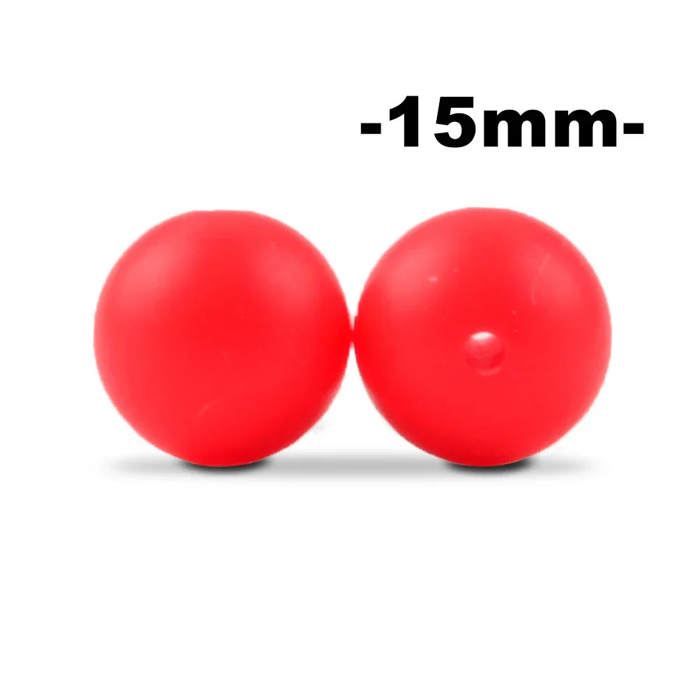 15mm 100pcs Round Silicone Beads Teether Baby Nursing