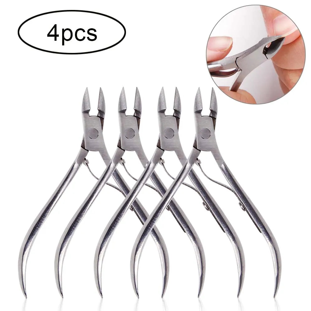 4/8/12pcs Stainless Steel Nail Cuticle Nipper Cutter Dead