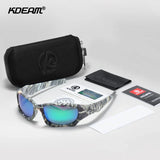 KDEAM Outdoor Sports Polarized Sunglasses Men Curve Cutting