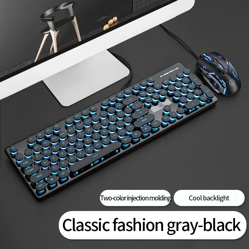 Retro Punk Gaming Keyboard and Mouse Headphone Combos