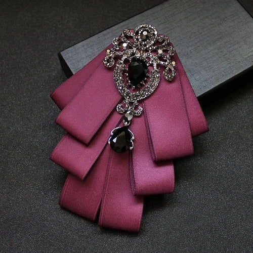 High Quality Korean Fashion New Crystal Bow Tie