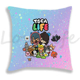 Cute Cartoon Toca Life World Pillow Case Home