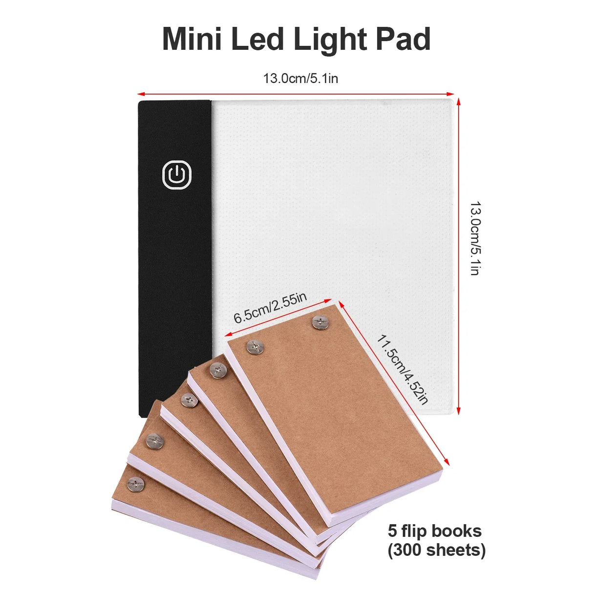 Flip Book Kit with Mini Light Pad LED