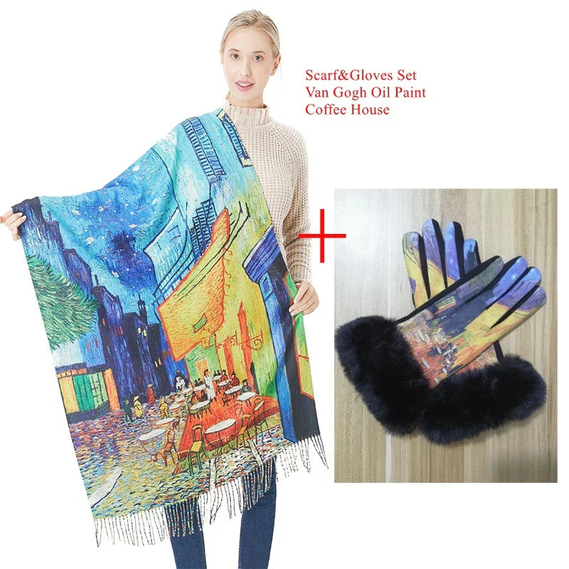 New Cashmere Scarf Women Digital Printing Pashmina Shawl