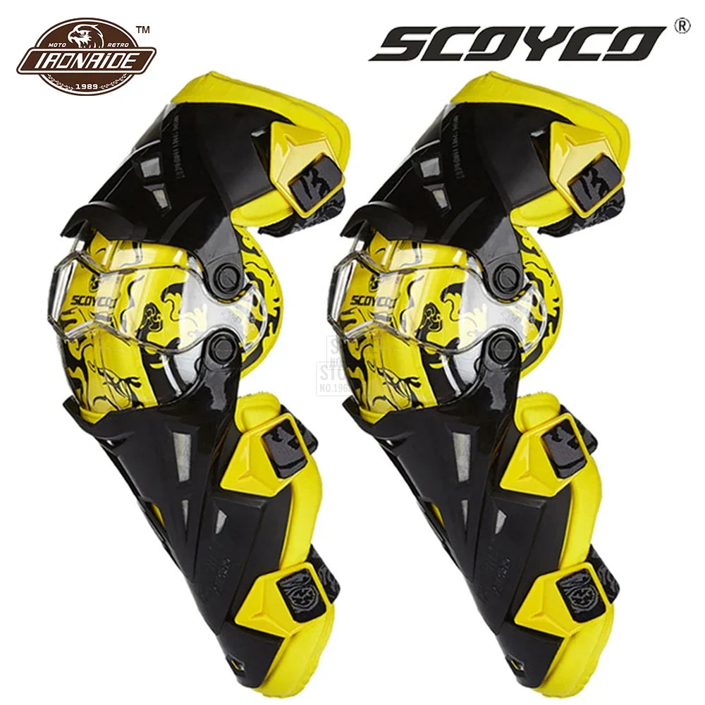SCOYCO Motorcycle Knee Protection Motocross Protector Pads Guards Motosiklet Dizlik Moto Joelheira Protective Gear Knee Pads