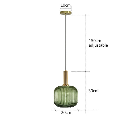 Retro restaurant colorfull glass pendant lights Creative living