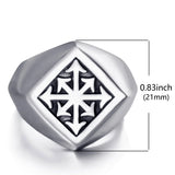 Elfasio Mens Stainless Steel Rings Gothic Magic 8