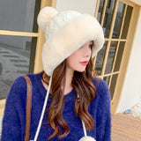 2021 New Pompom Winter Hats For Wome Earmuffs