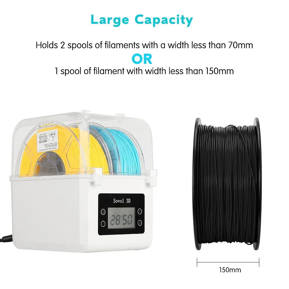 Sovol 2 Rolls Filament Dehydrator Spool Holder Filaments