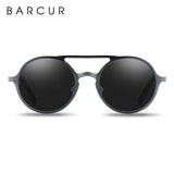 BARCUR Brand Light Weight Round Sunglasses Luxury Brand