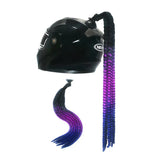 Punk Style Motorcycle Helmet Dreadlocks Women Helmet Dreadlocks Ponytail Braid Motocross Bicycle Helmet Punk Hair Decoration