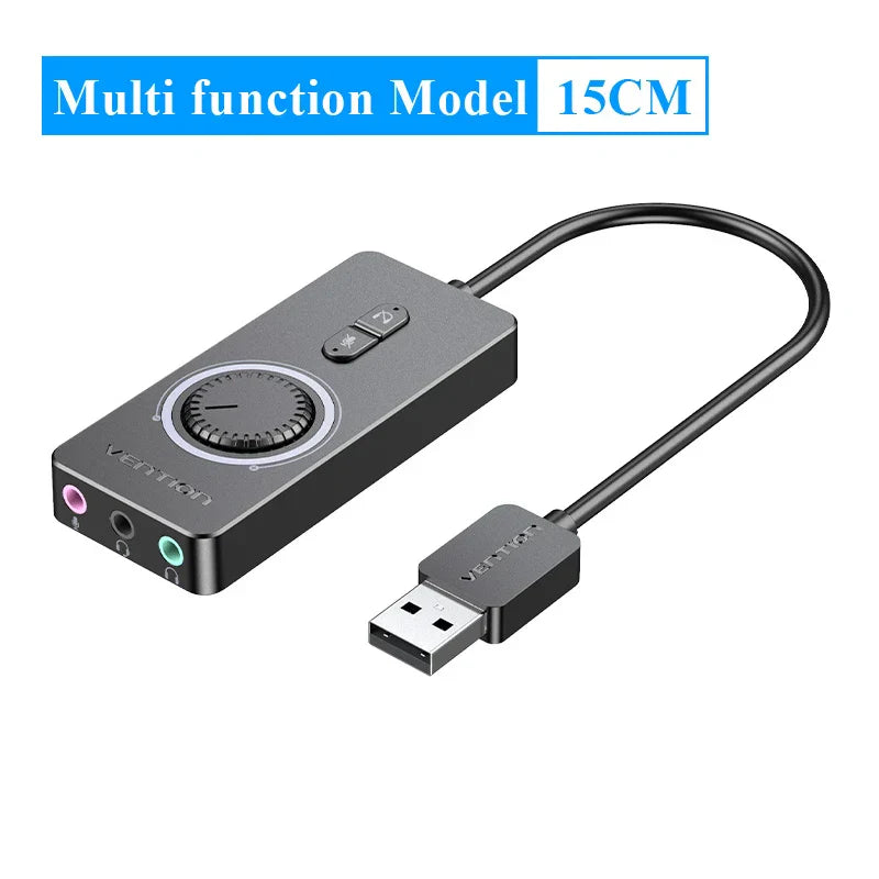 Vention USB External Sound Card USB to 3.5mm