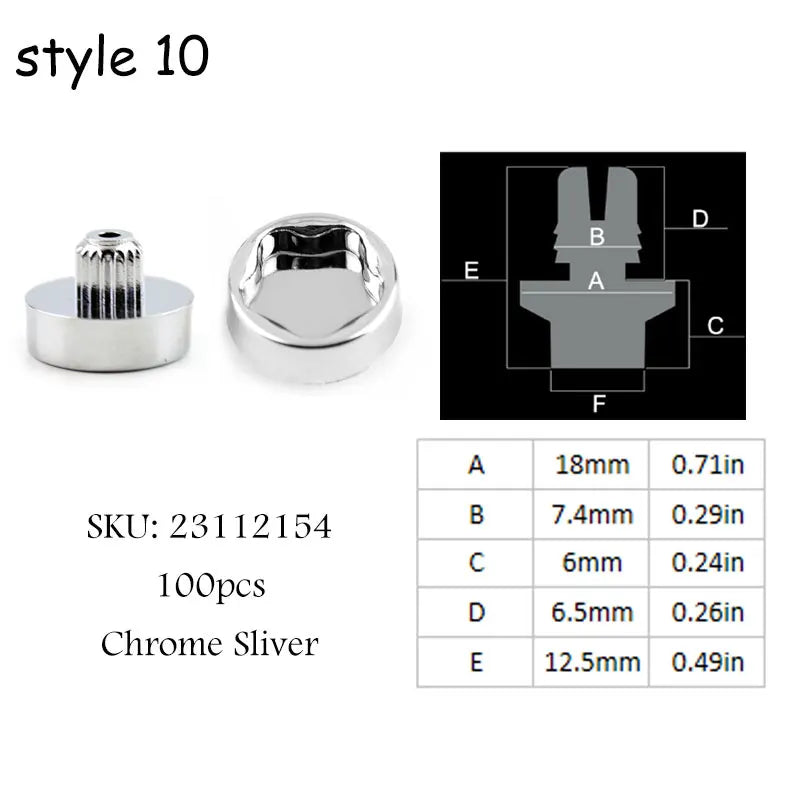 100pcs Various Sizes Wheel Rivets Nuts For Rim