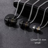 dumbbel necklace male Couple necklace pendant stainless steel
