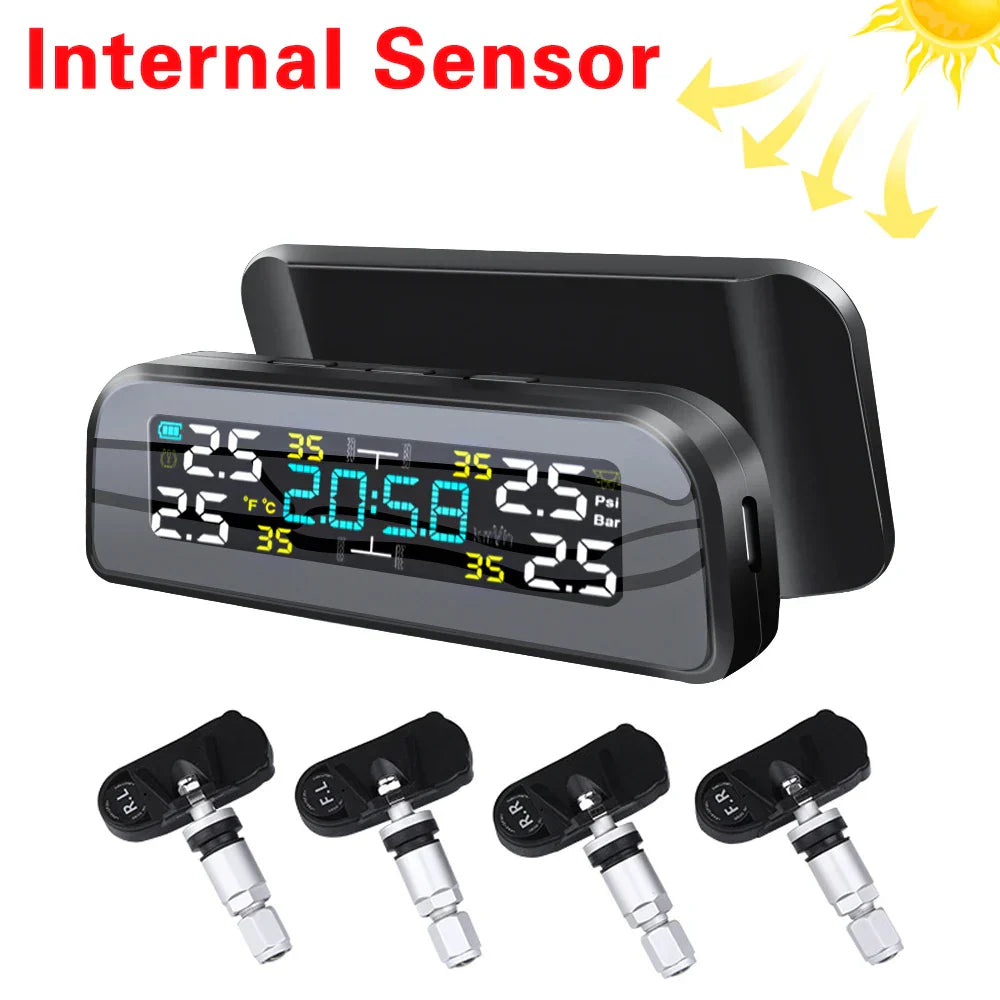 Car TPMS Tire Pressure Alarm Monitor System Temperature
