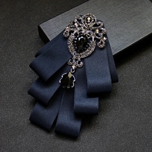 High Quality Korean Fashion New Crystal Bow Tie