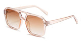 Trendy Pilot Sunglasses Women Vintage Oversized Double Bridge