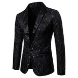 Men's Floral Party Dress Suit Stylish Dinner Jacket