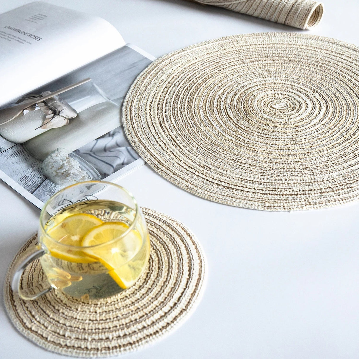 6/8 pcs Table placemats for table mat Ramie