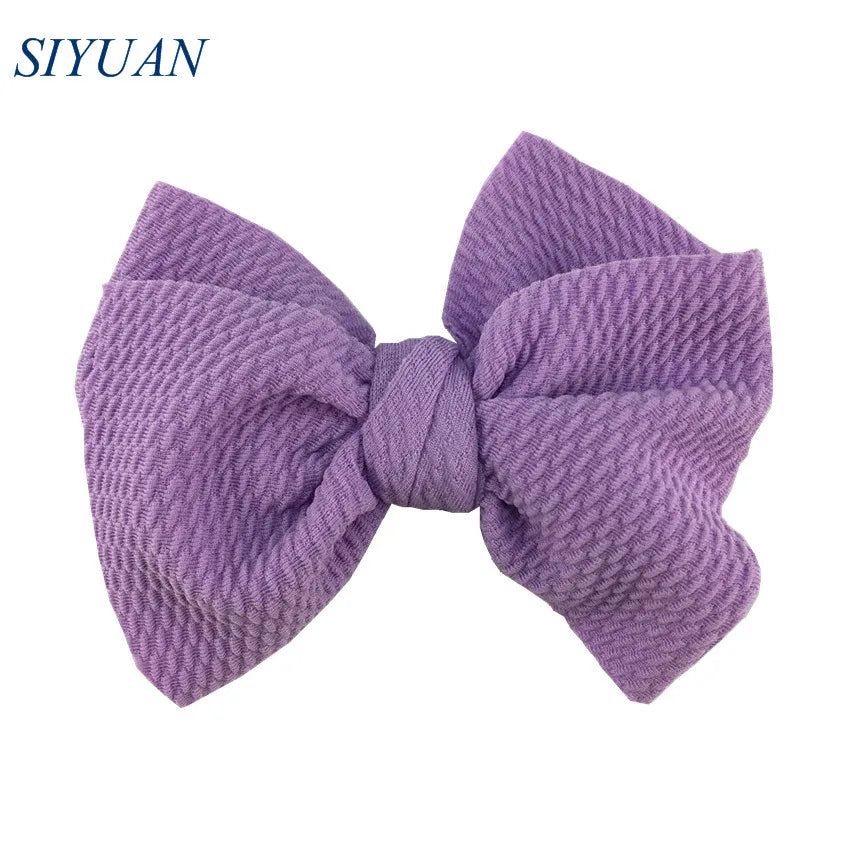 20pcs/lot High Quality 4.5'' Solid Seersucker Waffle Bow