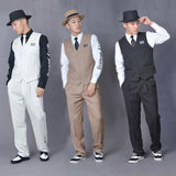 Popping Dance performance suit men Hip Hop suit