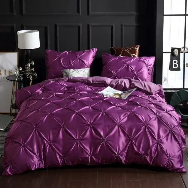 Silk Washed Bedding set Luxury Duvet Cover Double