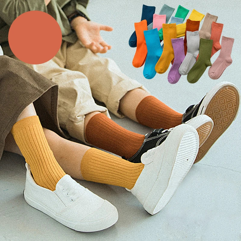 4 Pairs/pack Children's Socks Spring Autumn New Boys