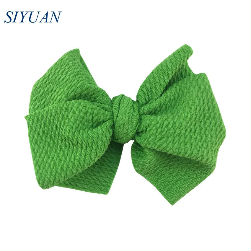 20pcs/lot High Quality 4.5'' Solid Seersucker Waffle Bow