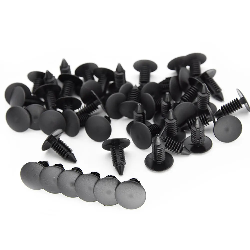 10Pcs/Set Black Plastic Rivets Clips 7.8mm Hole Car