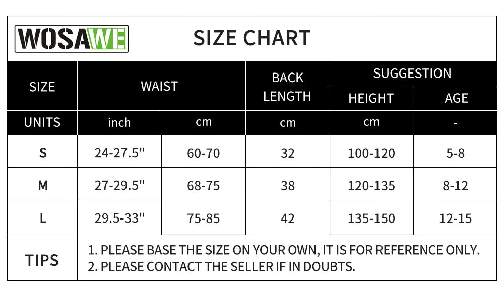 WOSAWE Kids Motorcycle Children Armor Vest Back Protection Motorbike Chest Back Protector Motocross Racing Vest Protective Gear