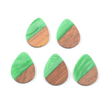 10PCS Water Drop Earrings Accessories Natural Wood &