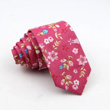 New Floral Tie For Men Skinny Casual Cotton