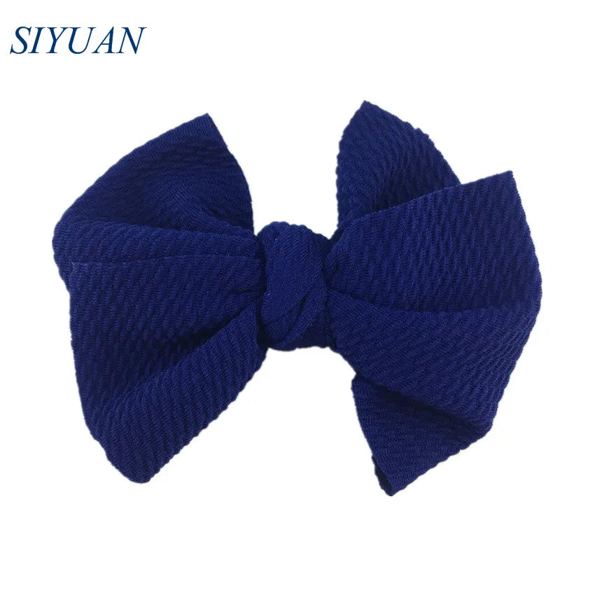 20pcs/lot High Quality 4.5'' Solid Seersucker Waffle Bow