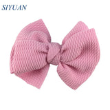 20pcs/lot High Quality 4.5'' Solid Seersucker Waffle Bow