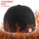 Male Winter large size felt baseball cap big
