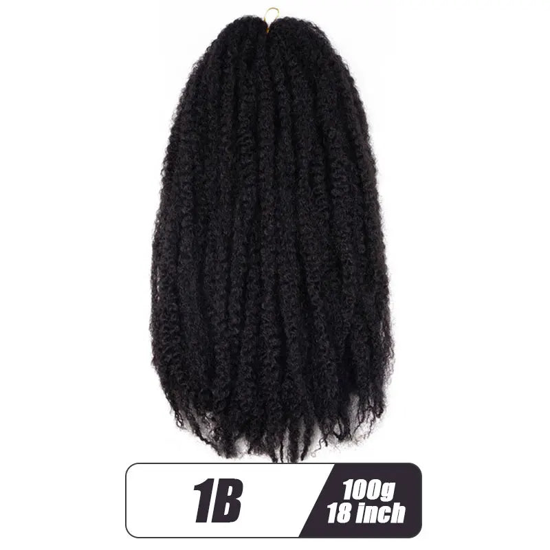 18inch Synthetic Afro Kinky Marley Braids Hair Soft