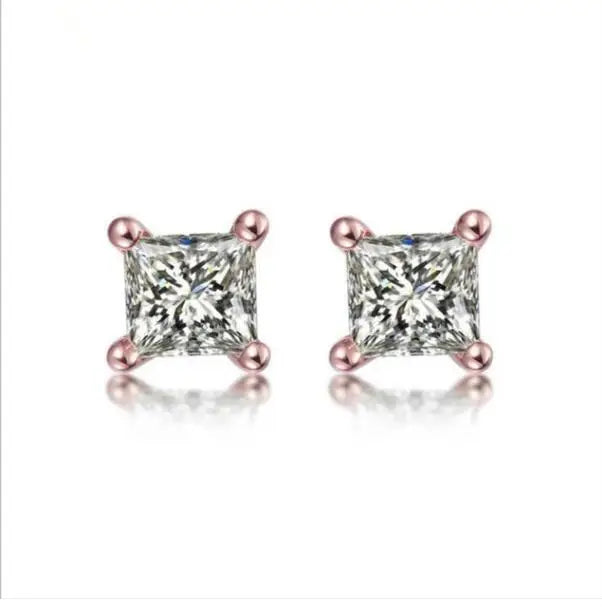 ANZIW Square 925 Silver Stud Earrings For Women