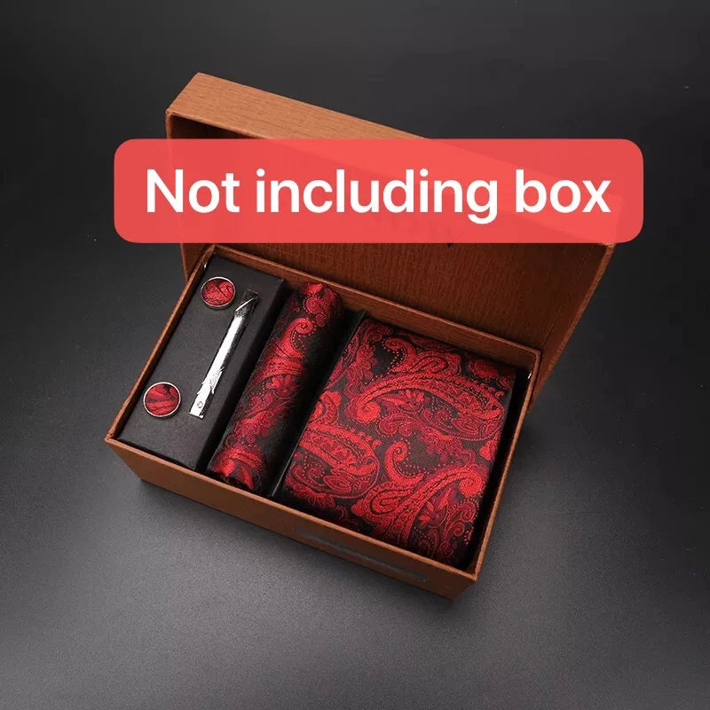 modern ties for men 2024 red Set Gift