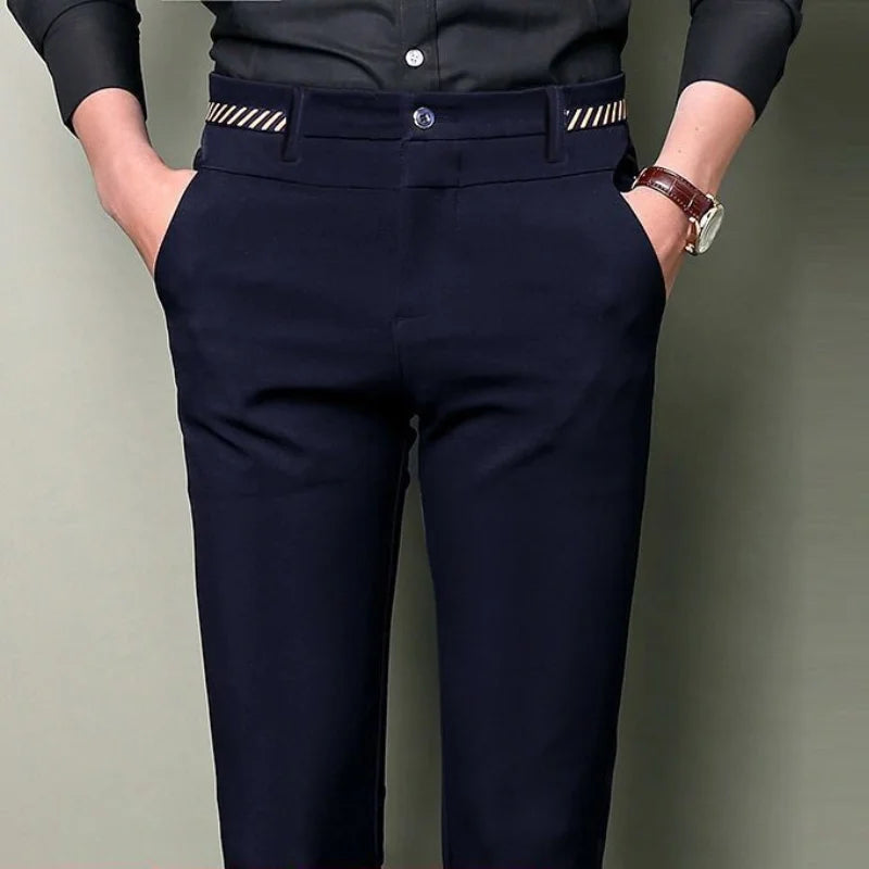 Stretch Suit Trousers for Men Office Pants Non-Ironing