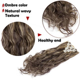 S-noilite Synthetic 24inch 140g 8PCS/set Clip In On