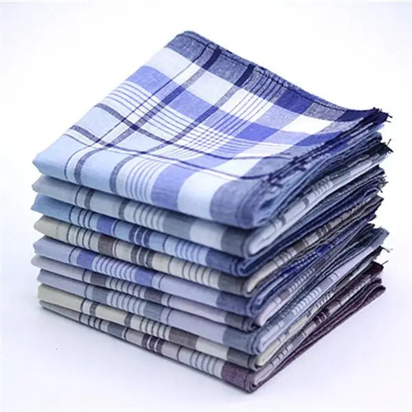 5Pcs Multicolor Plaid Stripe Men Pocket Squares Business