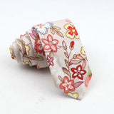 New Floral Tie For Men Skinny Casual Cotton