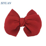 20pcs/lot High Quality 4.5'' Solid Seersucker Waffle Bow