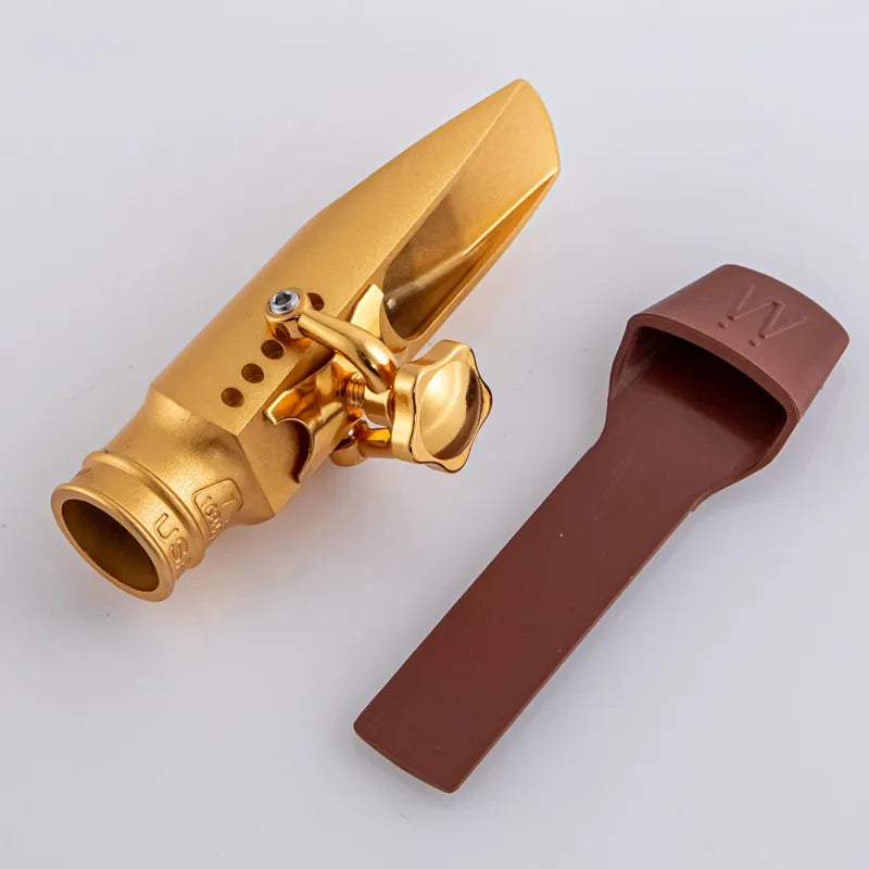 New Tenor Soprano Alto Saxophone Metal Mouthpiece Gold