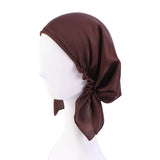 Muslim Women satin Turban Nightcap Hat Headscarves Cancer