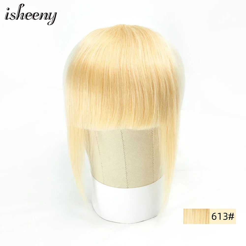 Isheeny Human Hair Bangs 3 Clips In Black