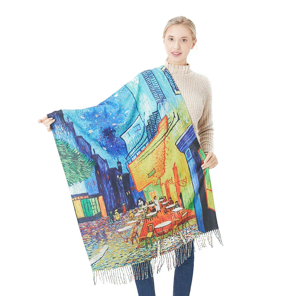 New Cashmere Scarf Women Digital Printing Pashmina Shawl