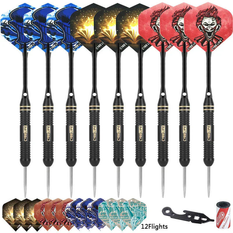 CyeeLife 3pcs/6pcs/9pcs/12pcs Of Darts 20g/22g/24g Brass Hard Professional