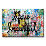 Life is Beautiful Banksy Graffiti Art Canvas Paintings